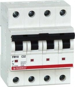 Federal MCB FM10-DC 4P C4 10kA 1000Vdc 5-10In