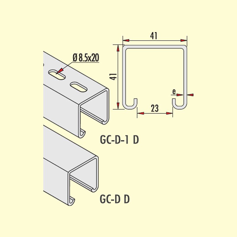 Gersan 41x41x2.5 C Profil