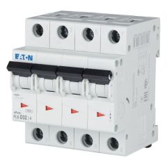 Eaton PL6-D32/4 Minyatür Devre Kesici - 6kA - D eğrisi - 4x32A (166549)
