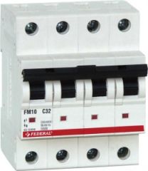 Federal MCB FM6 4P C20 6kA 230/400Vac 5-10In