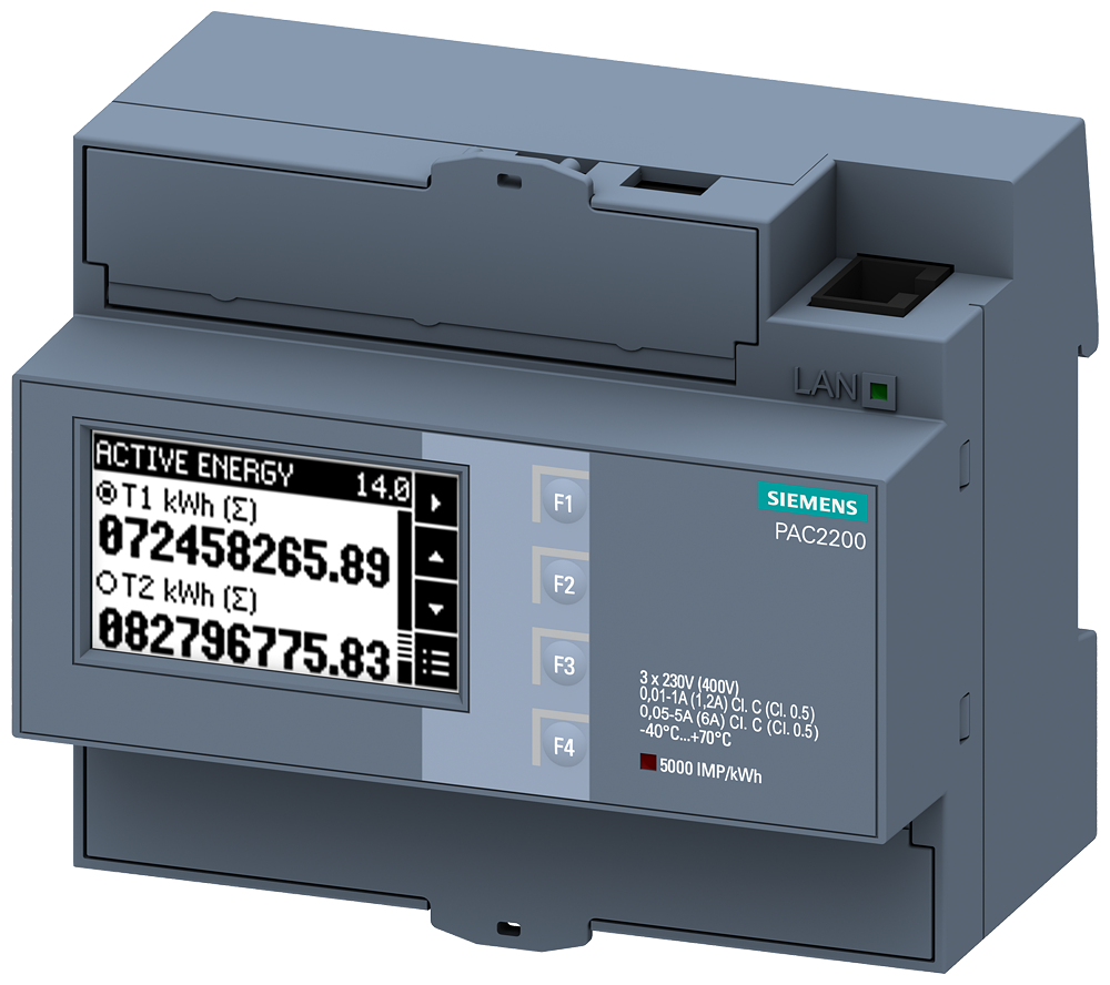 Siemens 7KM2200-2EA30-1EA1 PAC2200, CT/5A, Modbus-TCP Haberleşmeli