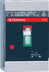 Federal MCCB F12N 4P 160A 25kA/400Vac (0,7-1)In 8In 40 °C BT,Icu=Ics=%75