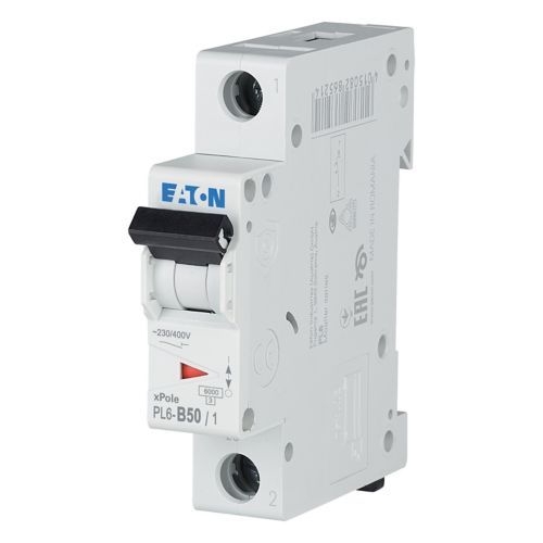 Eaton PL6-B50/1 Minyatür Devre Kesici - 6kA - B eğrisi - 1x50A (286526)
