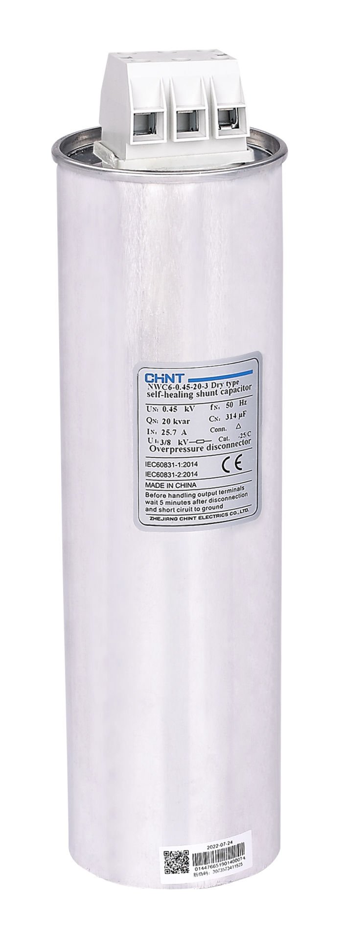 Chint (799040) NWC6-525V 7.5kvar 3 Kutuplu Kondansatör