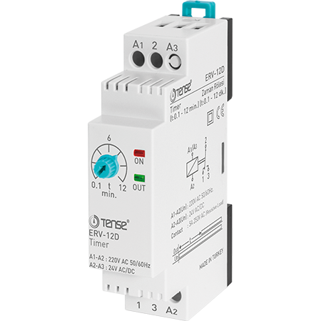 Tense (ERV-12D) w-otomat tip 0.1dk-12dk Zaman Rölesi