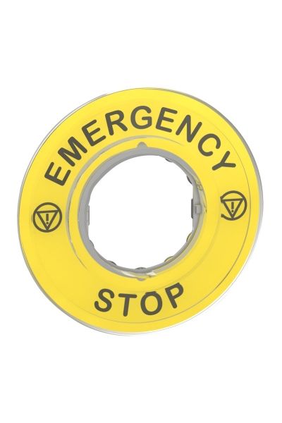 Schneider (ZBY9320) E. STOP LEGEND PLATE