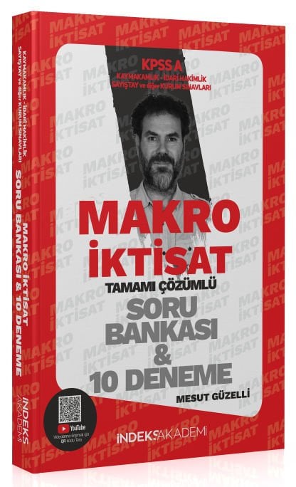 İndeks Akademi 2024 KPSS A Grubu Makro İktisat Soru Bankası ve 10 Deneme Çözümlü - Mesut Güzelli İndeks Akademi Yayıncılık