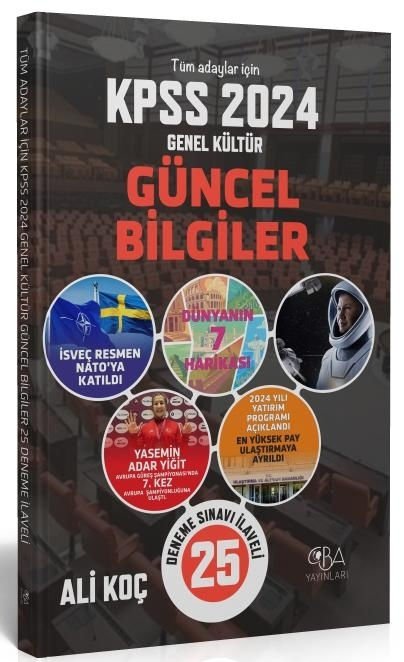CBA Yayınları 2024 KPSS Güncel Bilgiler Konu Anlatımı (25 Deneme İlaveli) - Ali Koç CBA Yayınları
