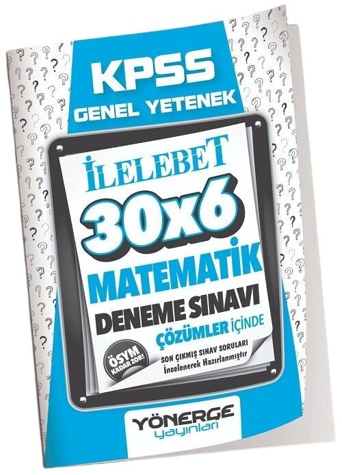 Yönerge KPSS Matematik İLELEBET 30x6 Deneme Çözümlü Yönerge Yayınları