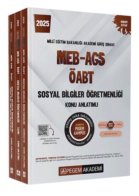 2025 MEB-AGS-ÖABT Sosyal Bilgiler Öğretmenliği Konu Anlatımlı (3 kitap)