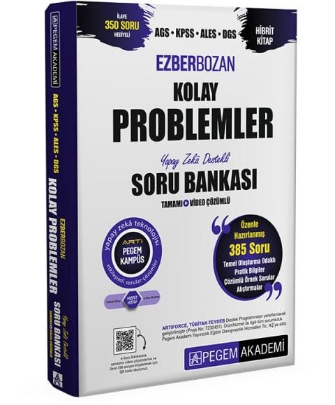 AGS-KPSS-ALES-DGS Ezberbozan Kolay Problemler Tamamı Çözümlü Soru Bankası