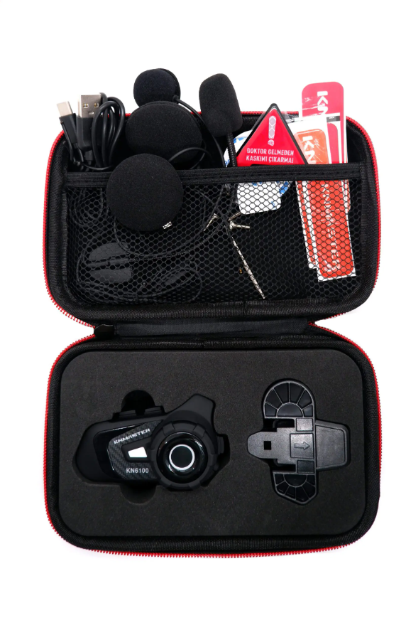 Knmaster KN6100 Motosiklet Kask İnterkom Bluetooth Intercom Kulaklık Seti