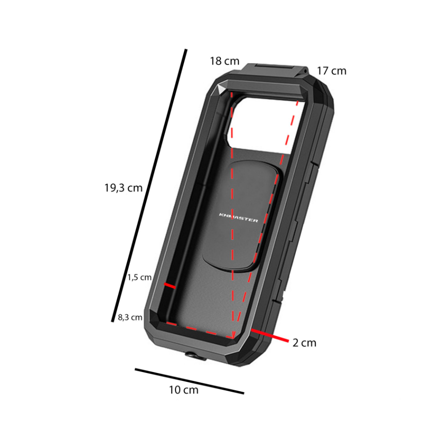 Knmaster TT-950WU Titreşim Engelleyici Kablosuz ve Usb’li Tüm Motosikletlere Uygun Telefon Tutucu