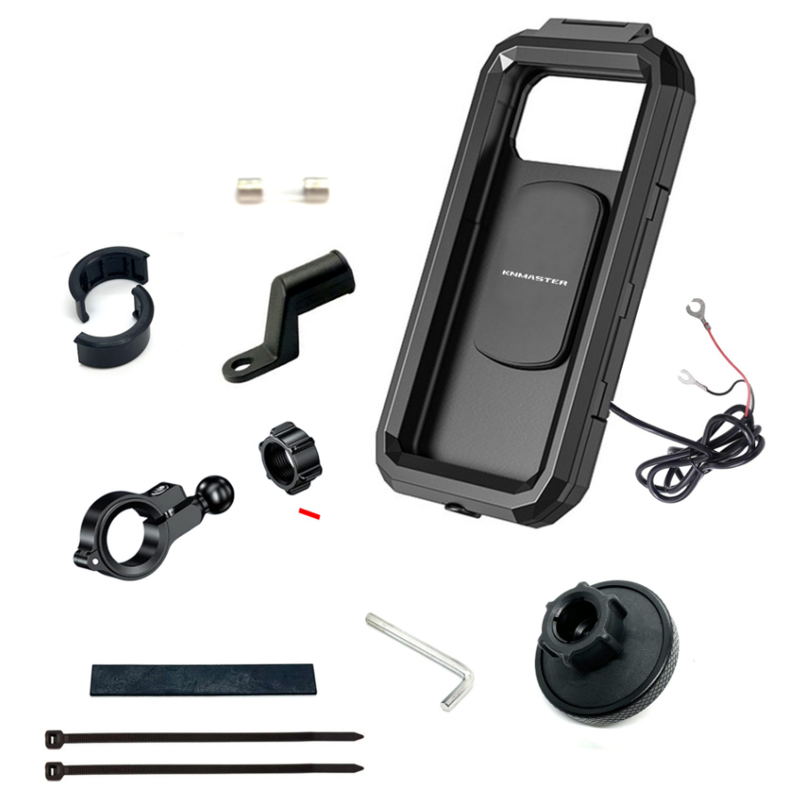 Knmaster TT-900WU Titreşim Engelleyici Kablosuz ve Usb’li Tüm Motosikletlere Uygun Telefon Tutucu
