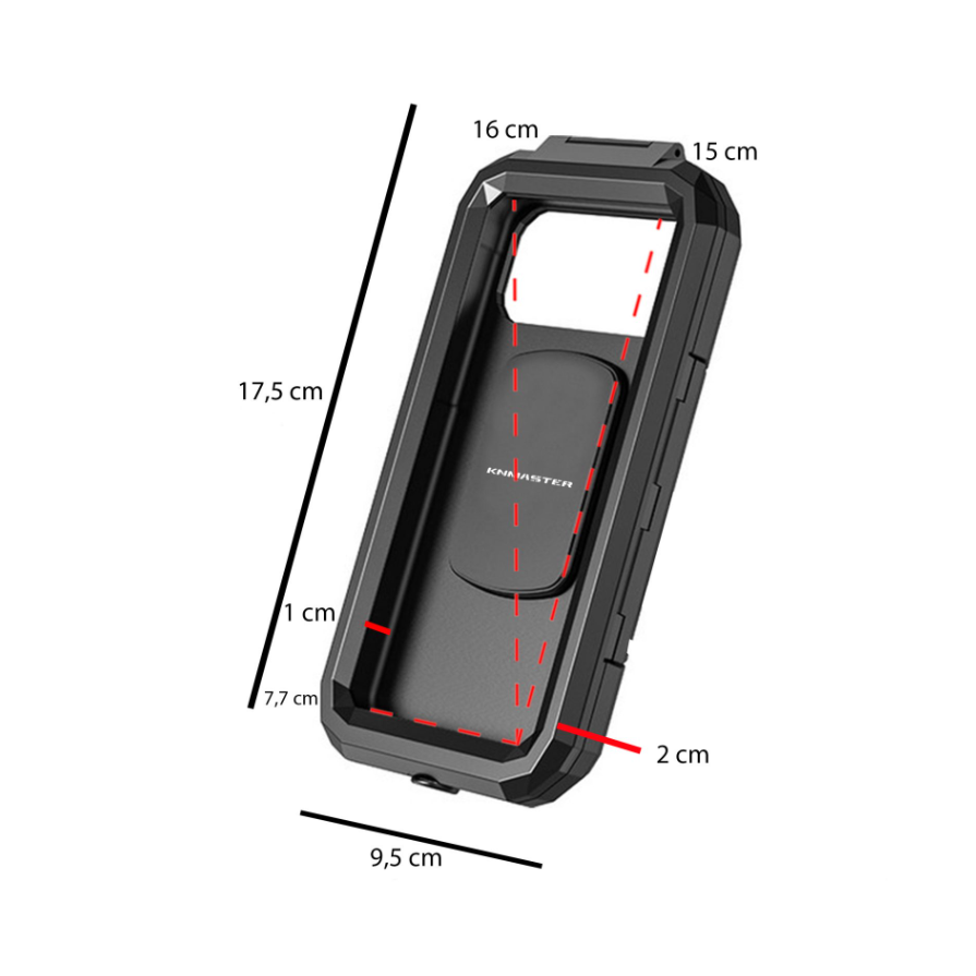 Knmaster TT-900WU Titreşim Engelleyici Kablosuz ve Usb’li Tüm Motosikletlere Uygun Telefon Tutucu