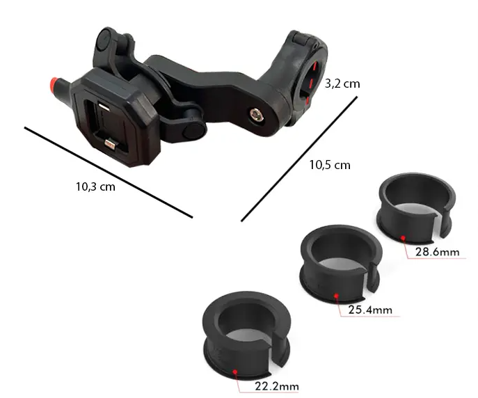 Knmaster TT-710 Plus Titreşim Engelleyici Tüm Motosikletlere Uyumlu Hayalet Telefon Tutucu