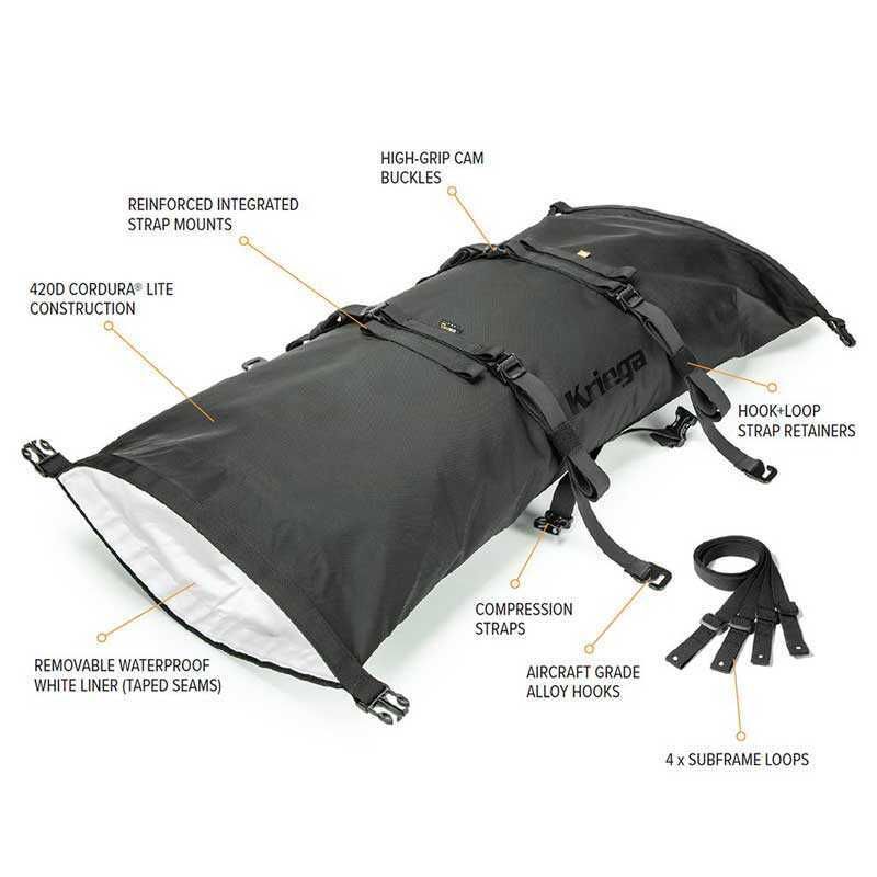 KRIEGA KRP40 ROLLPACK MOTOSİKLET ÇANTASI SİYAH