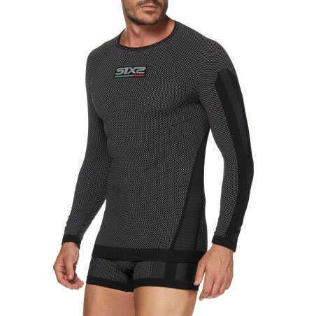 SIX2 TS2 4 MEVSİM TERMAL UZUN KOLLU T-SHIRT KARBON SİYAH