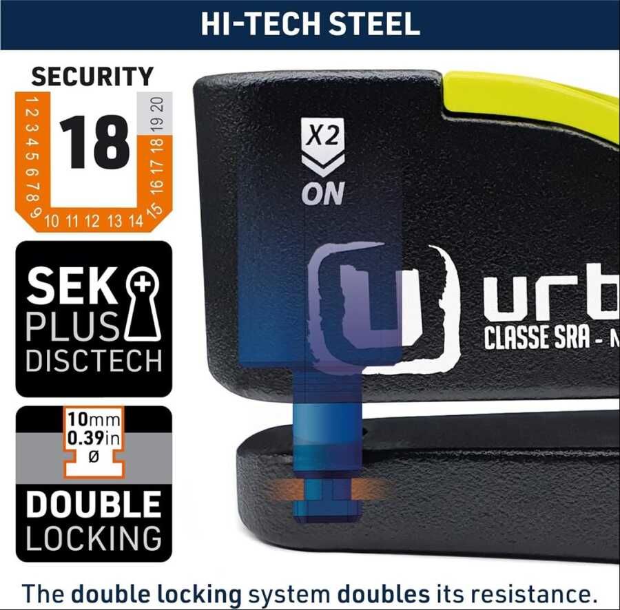 URBAN SECURITY UR10 ALARMLI DİSK KİLİDİ