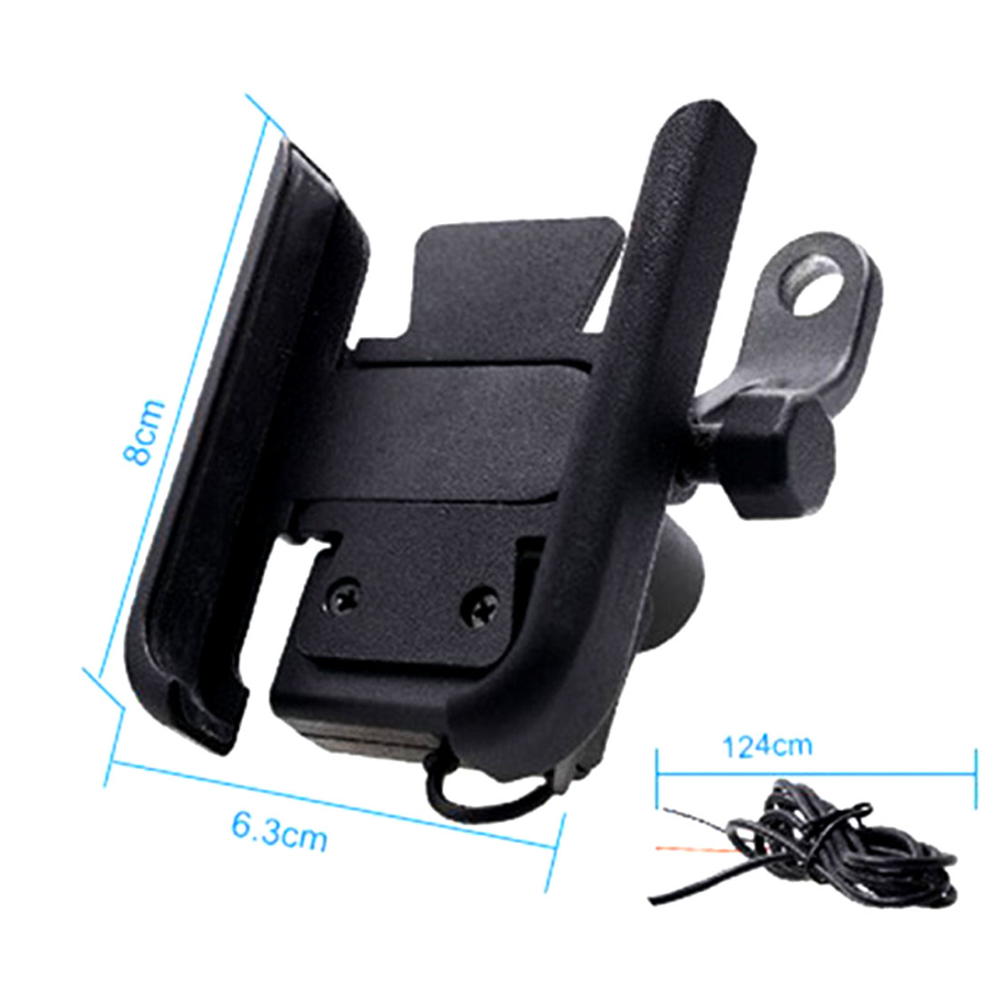 Knmaster TT-500AU Alüminyum Gövde Ayna Monte Telefon Tutucu -USB