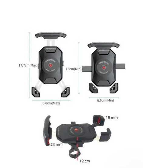 Knmaster TT-500 titreşim engelleyicili motosiklet telefon tutacağı