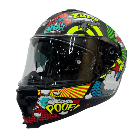 SWAY SW 865 BOOM Black Callorful Kask