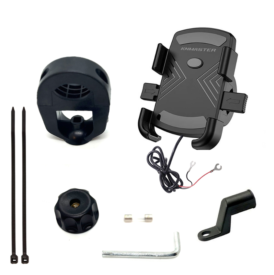 Knmaster TT-600U Tüm Motosikletlere Uyumlu Usb’li Telefon Tutucu