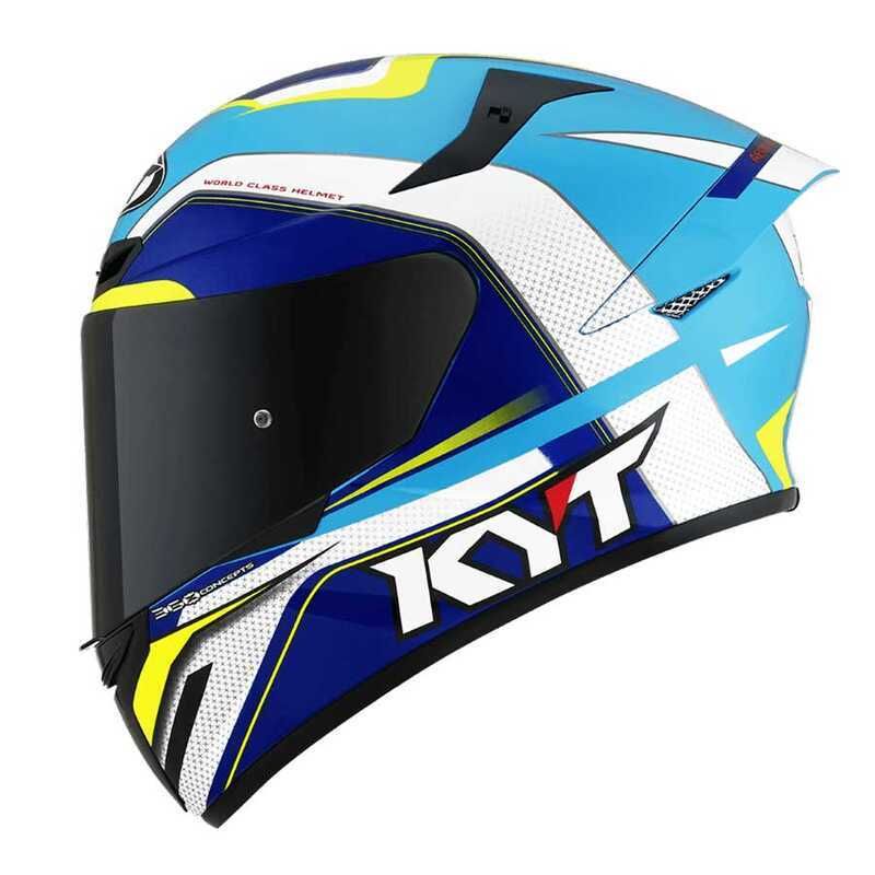 KYT TT-COURSE KASK GRAND PRIX AÇIK MAVİ BEYAZ
