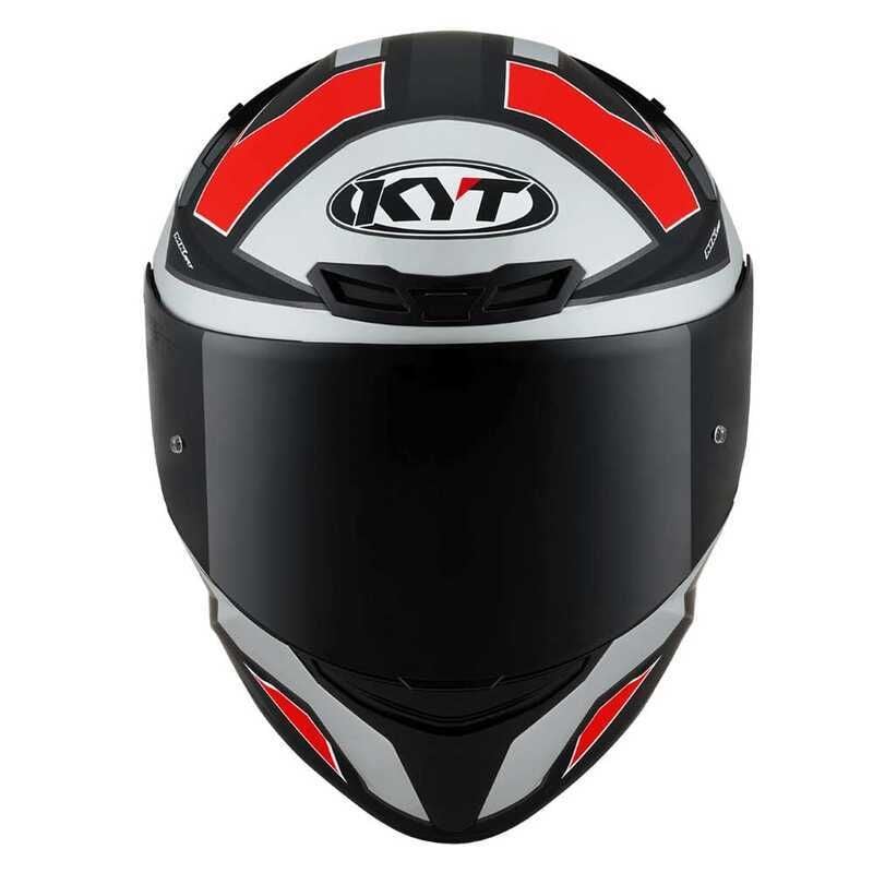 KYT TT-COURSE KASK ELECTRON MAT GRİ/KIRMIZI