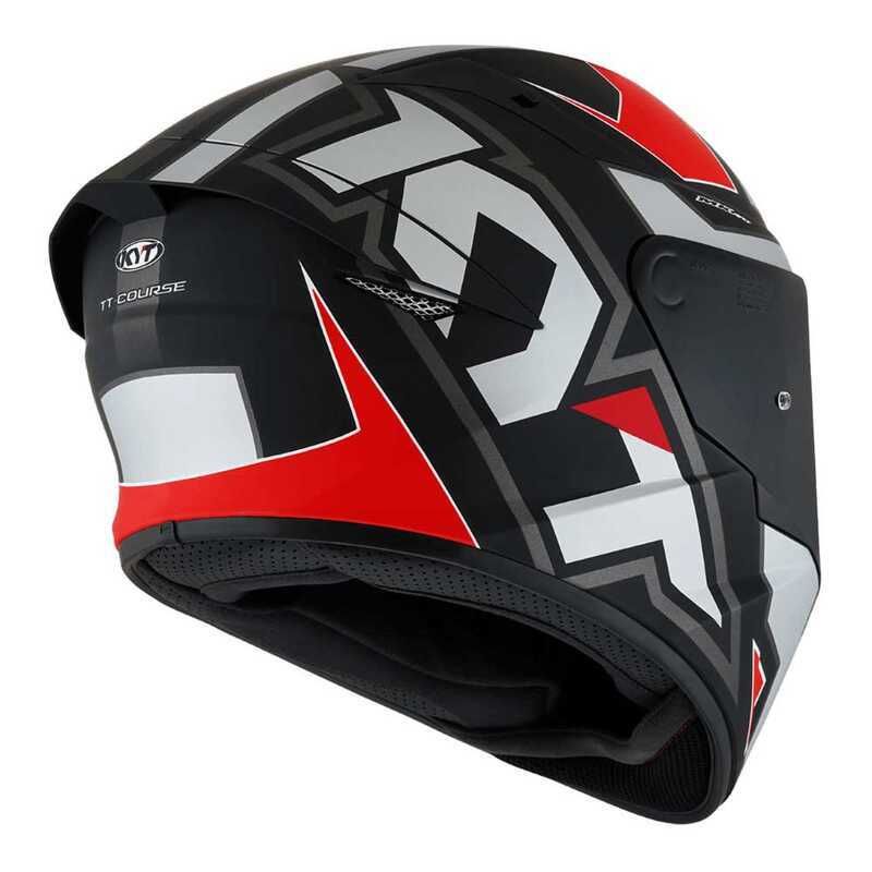 KYT TT-COURSE KASK ELECTRON MAT GRİ/KIRMIZI