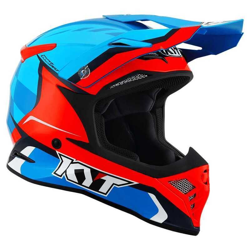 KYT SKYHAWK GLOWING KASK MAVİ TURUNCU FLUO