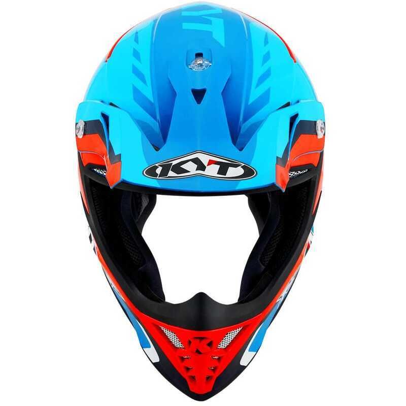 KYT SKYHAWK GLOWING KASK MAVİ TURUNCU FLUO
