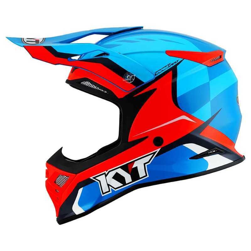 KYT SKYHAWK GLOWING KASK MAVİ TURUNCU FLUO