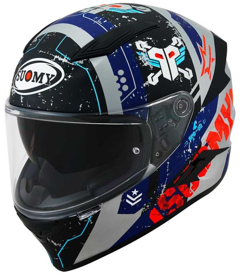 SUOMY SPEEDSTAR KASK TACTIC SILVER-RED MAT