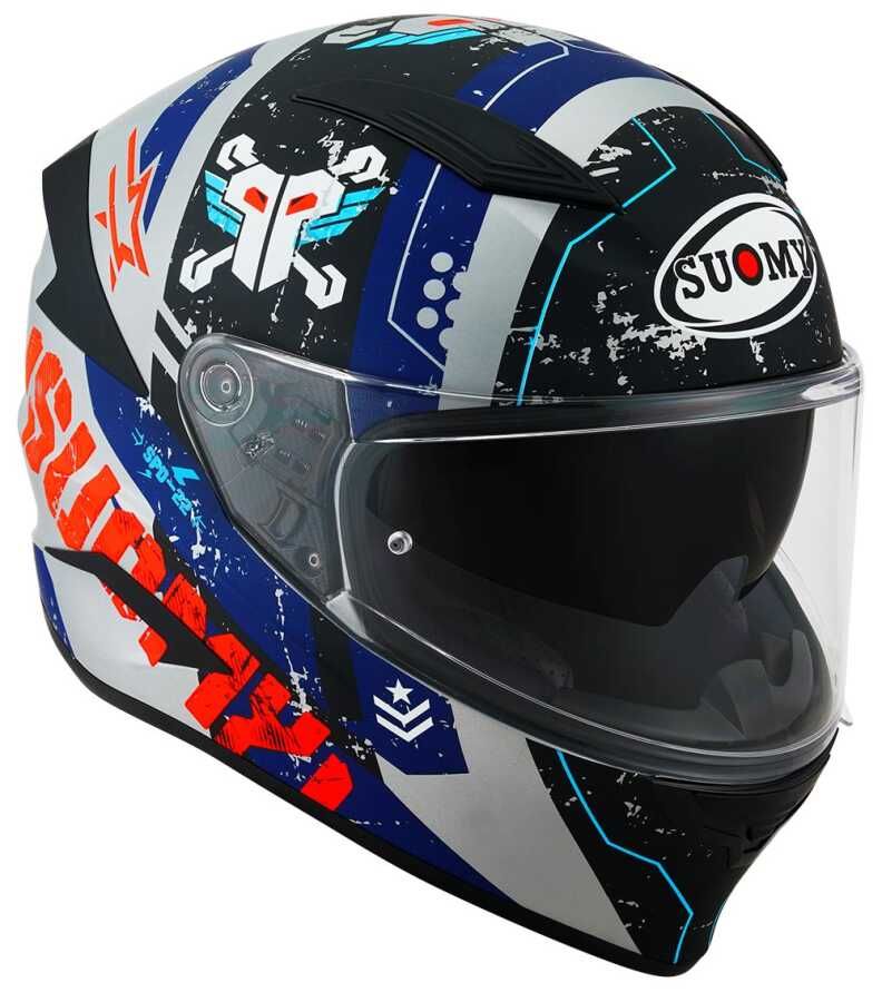 SUOMY SPEEDSTAR KASK TACTIC SILVER-RED MAT