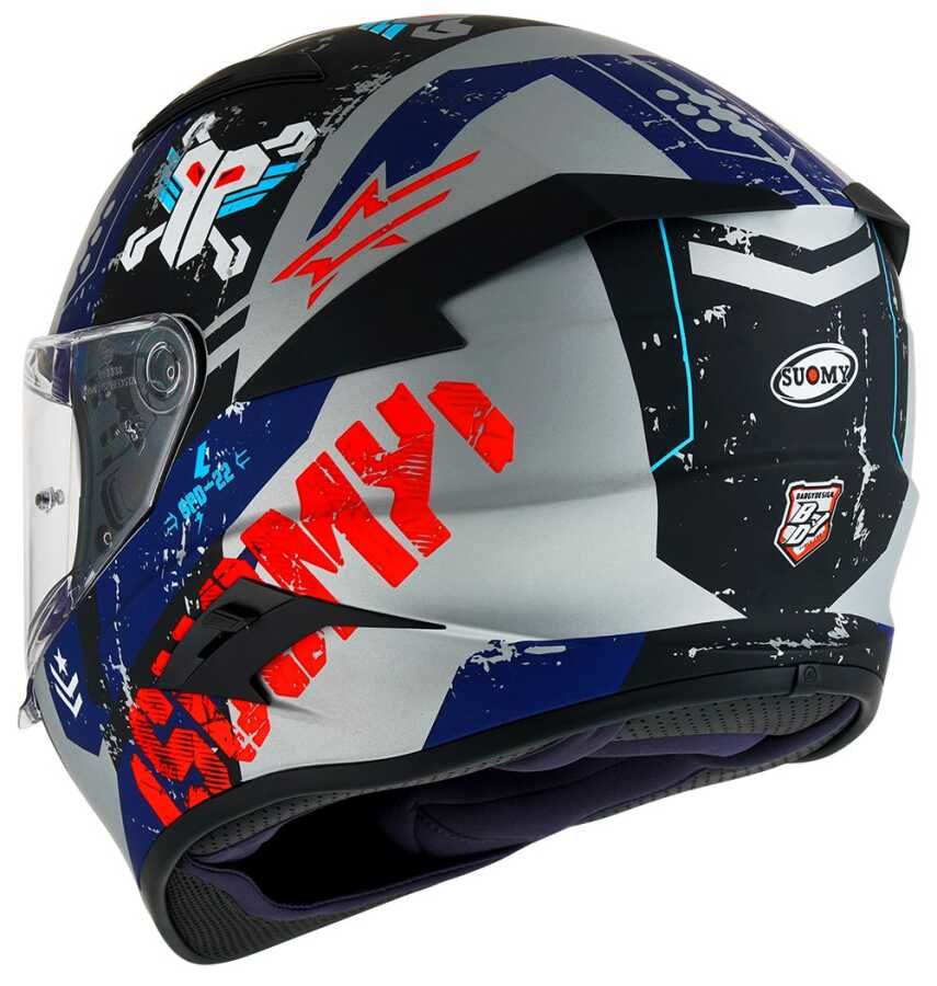 SUOMY SPEEDSTAR KASK TACTIC SILVER-RED MAT