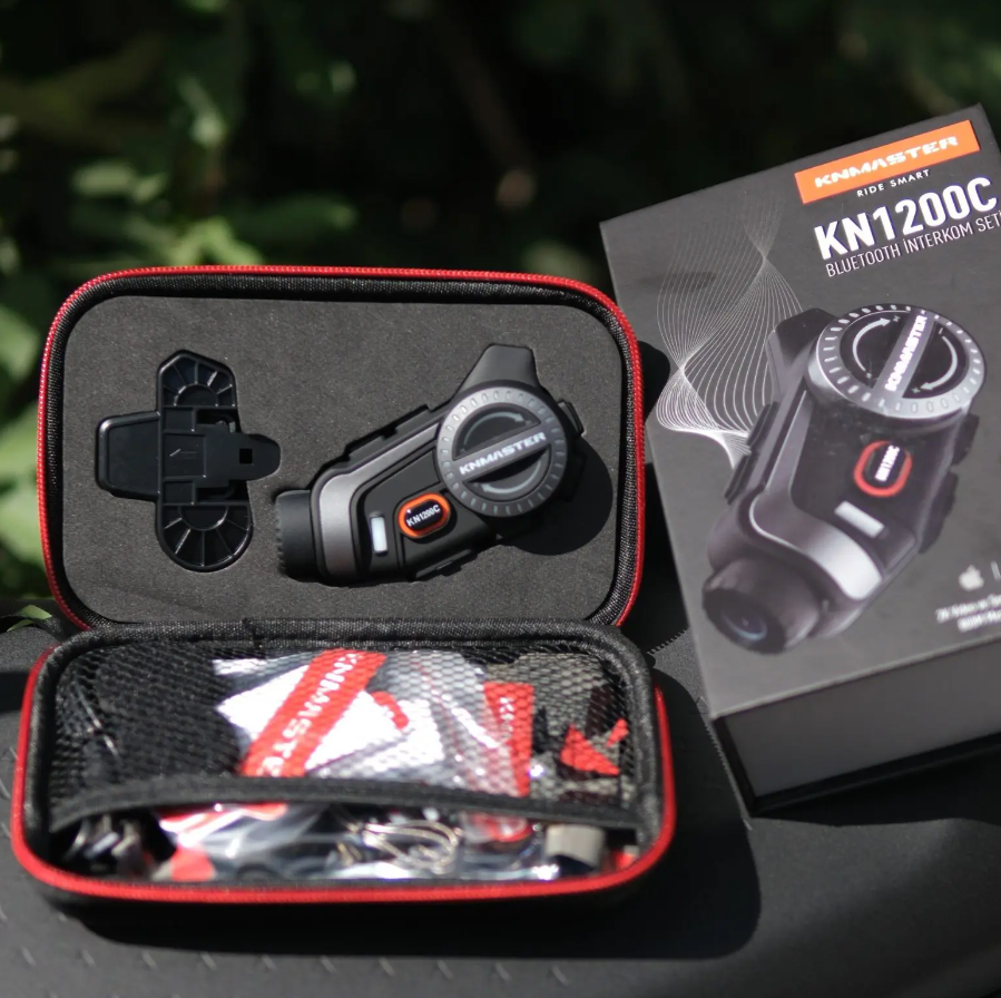 KNMASTER KN1200C Kameralı Motosiklet Kask İnterkom Bluetooth Intercom Kulaklık Seti