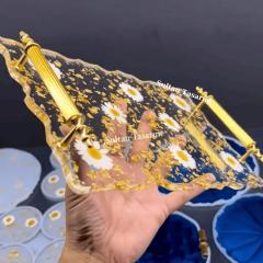 Papatyalı   Söz Nişan Damat Epoksi Sunum Tepsisi