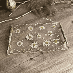 Papatyalı   Söz Nişan Damat Epoksi Sunum Tepsisi