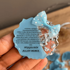 1 Adet  6 Cm Fiyonklu Söz Nişan Düğün Kız Erkek Bebek Yenidoğan Sünnet Hediyelik Buzdolabı Magneti