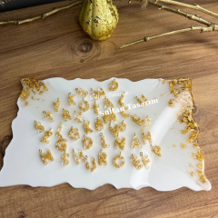 1 Adet Altın- Gümüş Minik  Harf Anahtarlık