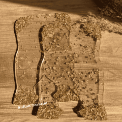 Masa Üstü Altın Varaklı Epoksi Kuranı Kerim Rahlesi