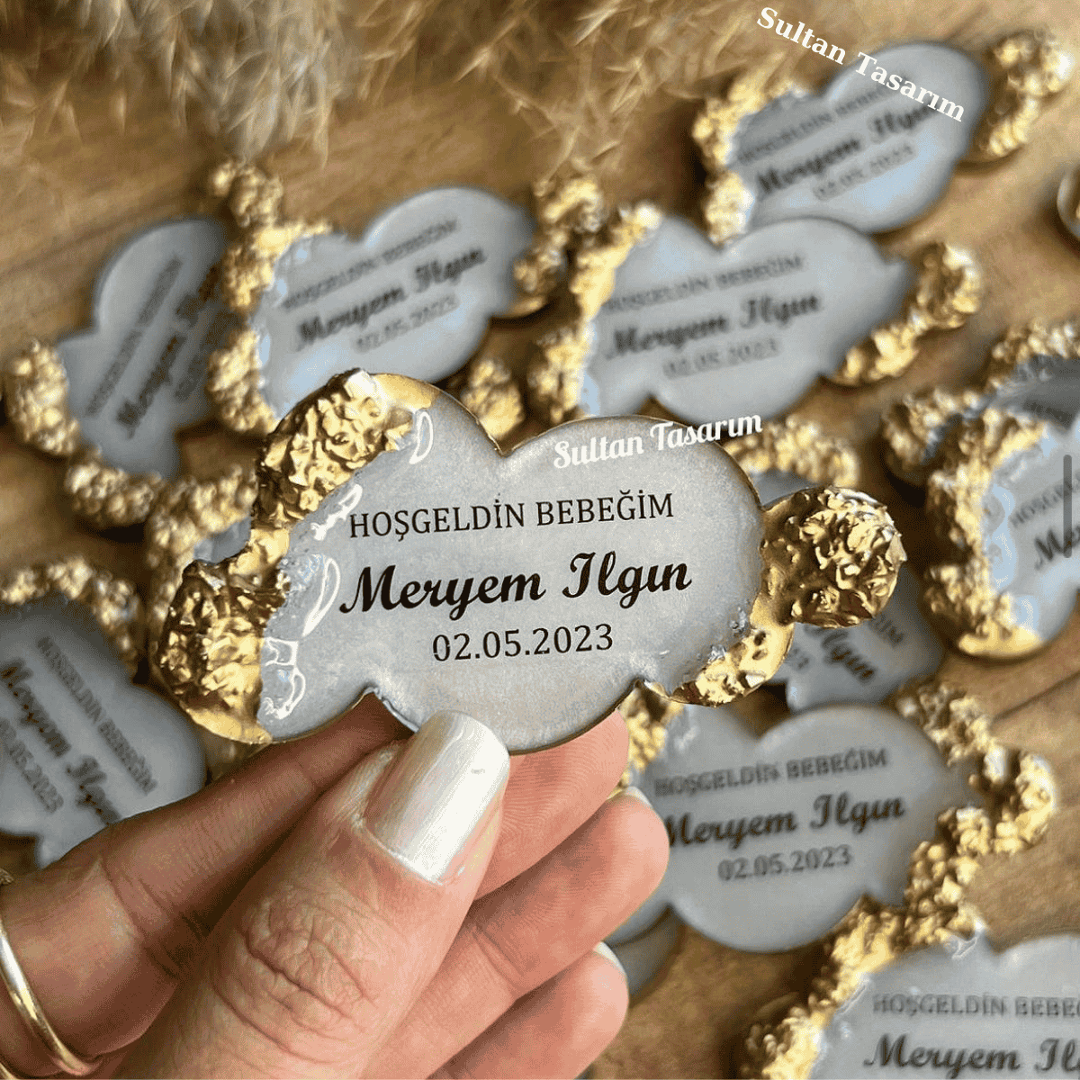 1 Adet  Bulut Söz Nişan Düğün Kız Erkek Bebek Yenidoğan Sünnet Hediyelik Buzdolabı Magneti
