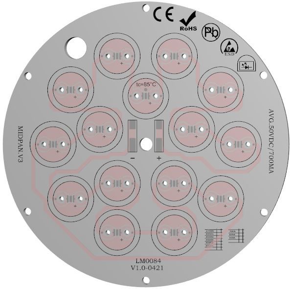 LM0084- Daire PCB Alu1W/mK