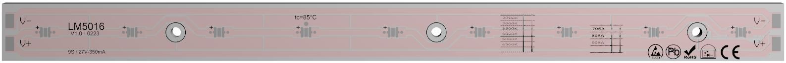 LM5016-  Lineer Wallwasher PCB Alu1W/mK