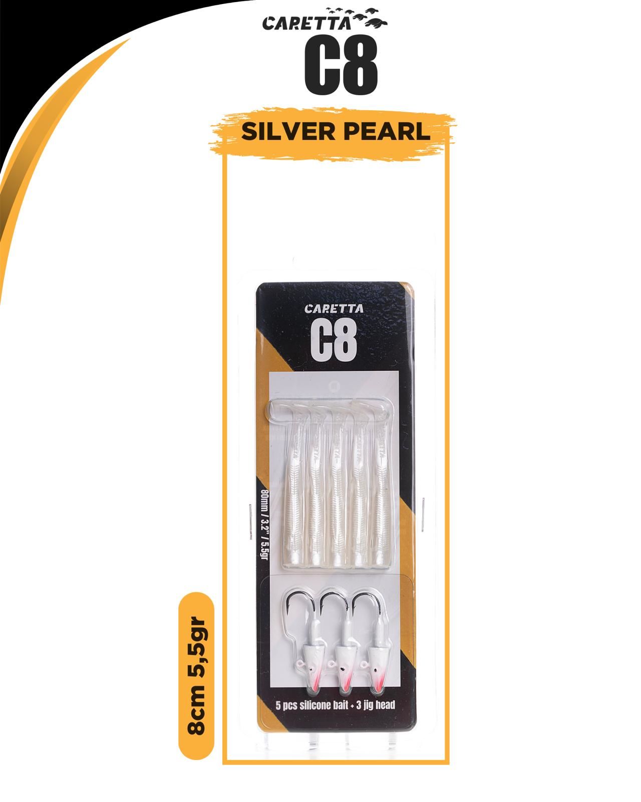 Caretta C8 8 Cm 5.5 G Silver Pearl
