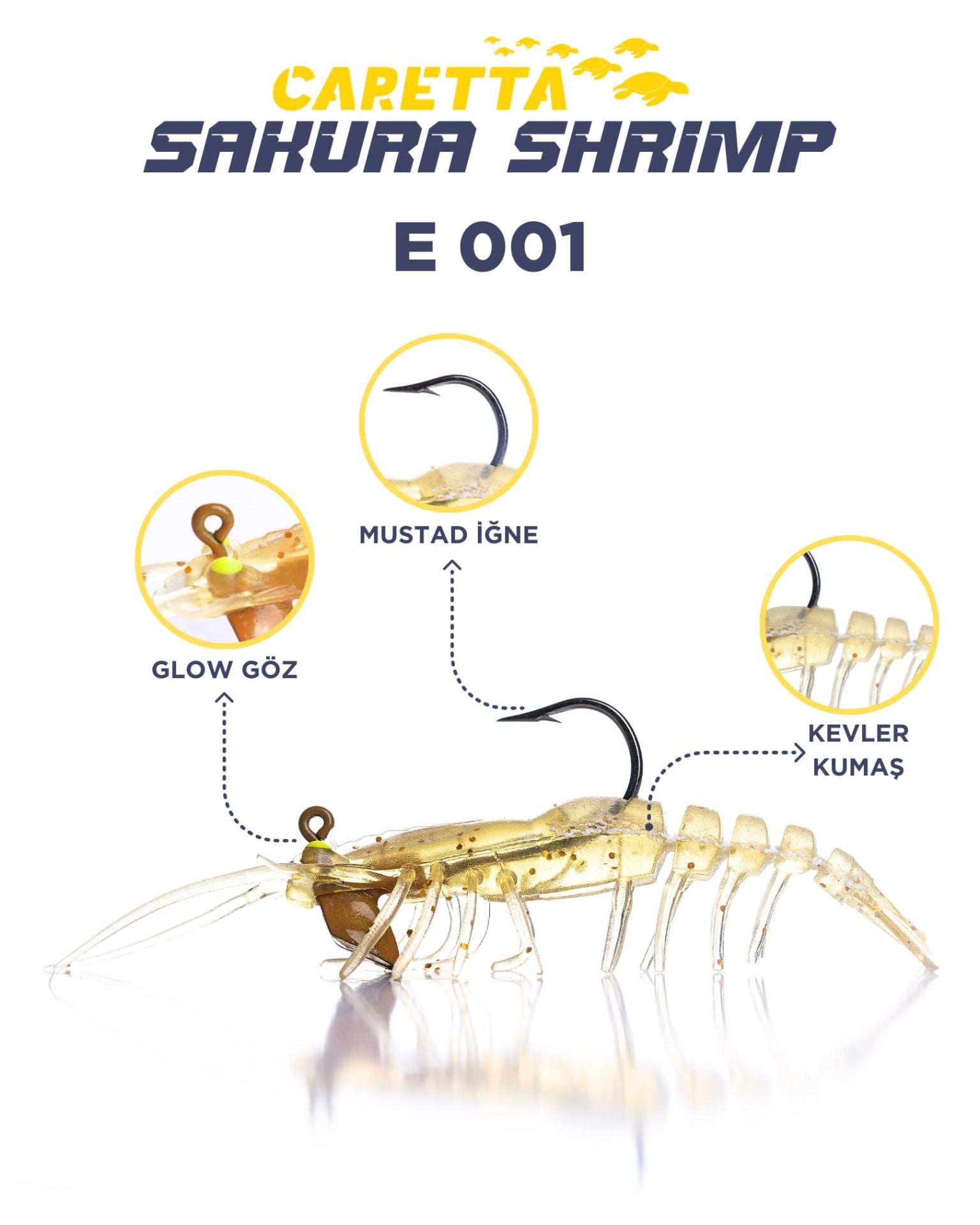 CARETTA SAKURA SHRIMP 6,5g 76mm E 001