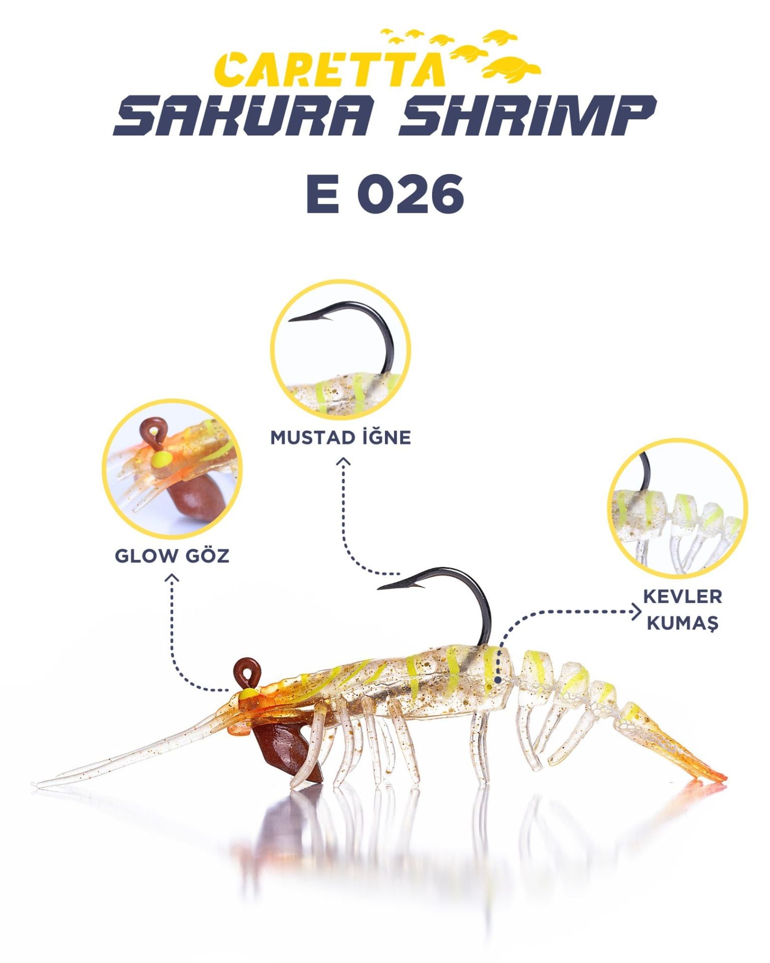 CARETTA SAKURA SHRIMP 6,5g 76mm E 026