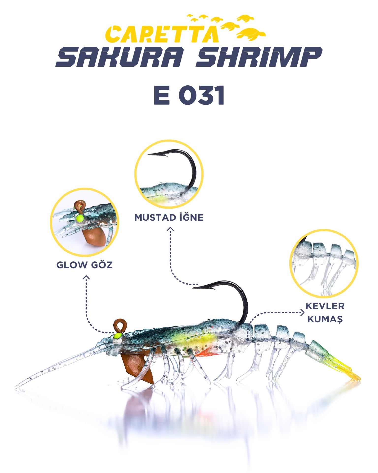 CARETTA SAKURA SHRIMP 6,5g 76mm E 031