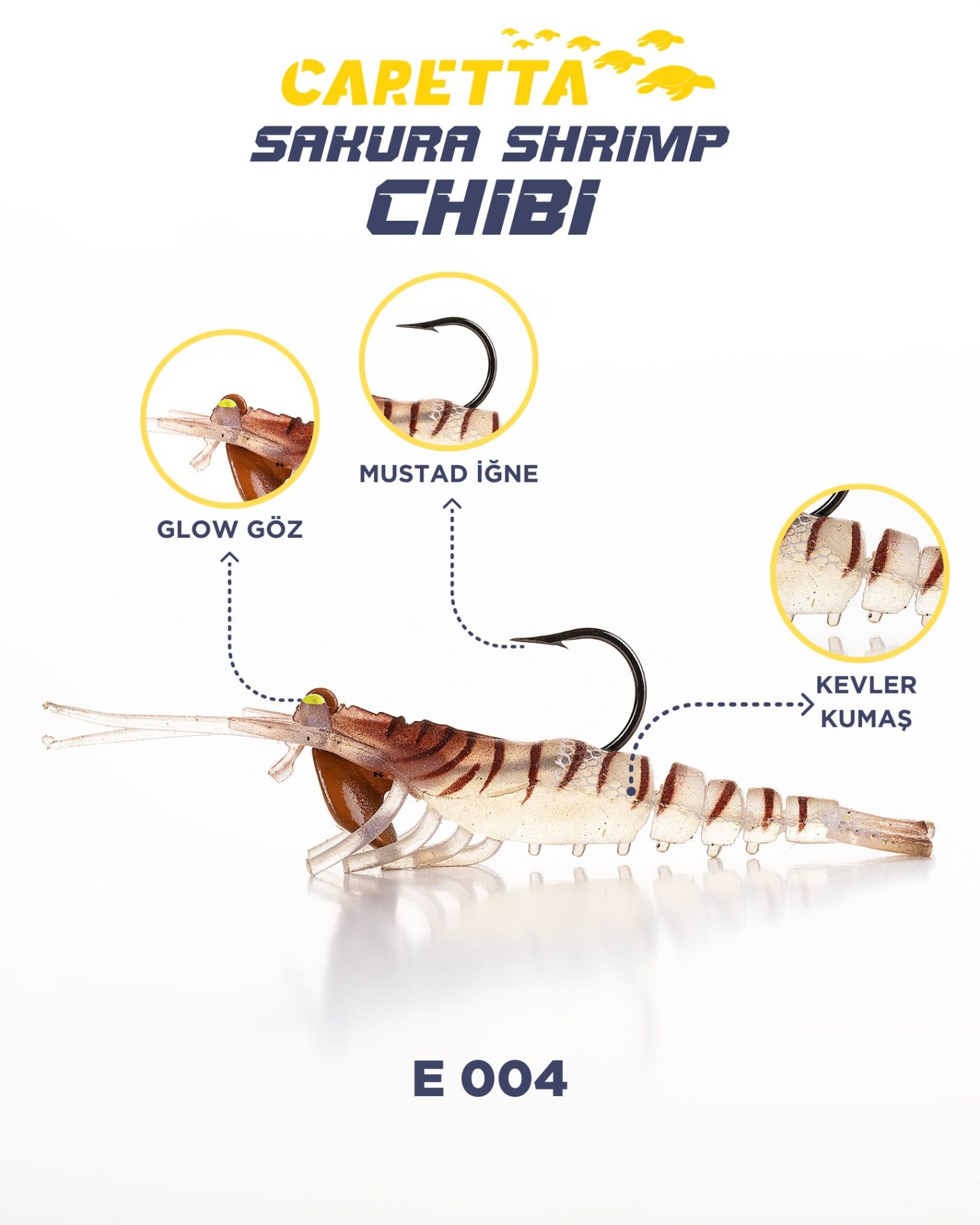 CARETTA SAKURA SHRIMP CHİBİ 3.7g 50mm E 004